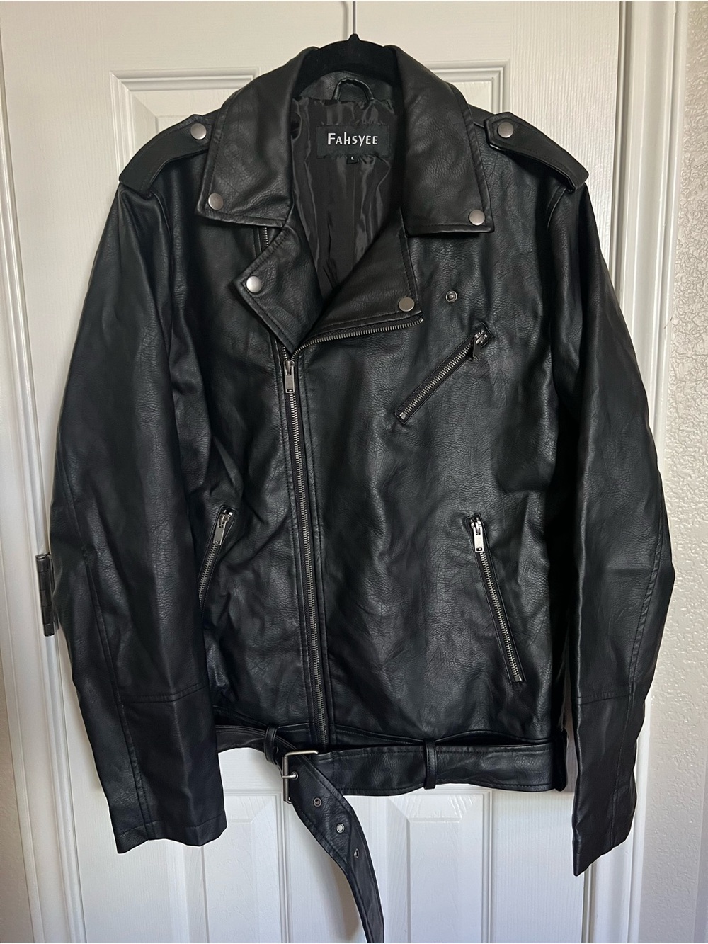 Faux Leather Motorcycle Jacket
